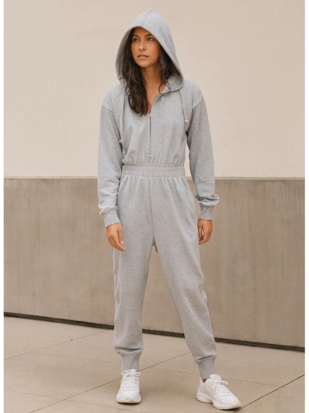Free People Women's Grey Long-Sleeve Jumpsuit